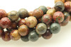 10mm, Red Creek Jasper, Natural, Faceted Round
