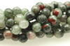 Bloodstone, Red, Natural, Faceted Round, 8mm
