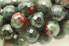Bloodstone, Red, Natural, Faceted Round, 8mm