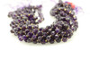 Amethyst, Dark, Quartz, Natural, Faceted Off Round, 8mm, One Strand