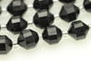 Tourmaline, Black, Natural, Faceted Off Round, 8mm, One Strand