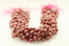 Rhodonite, Natural, Faceted Off Round, 8mm, One Strand