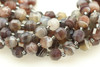 Botswana Agate, Dark, Natural, Faceted Off Round, 8mm, One Strand