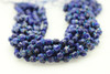 Lapis, Natural, Faceted Off Round, 8mm, One Strand