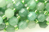 Aventurine, Green, Quartz, Natural, Faceted Off Round, 6mm, One Strand