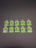 #12 Green Enamel Charm, 17x12mm, 10 PCS