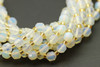 Opalite Glass, Man-Made, Faceted Off Round, 6mm, One Strand