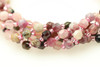 Tourmaline, Mixed, Natural, Faceted Off Round, 6mm, One Strand