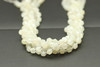 Moonstone, White, Natural, Faceted Off Round, 6mm, One Strand