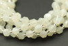 Moonstone, White, Natural, Faceted Off Round, 6mm, One Strand