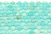 Amazonite, Natural, Faceted Off Round, 6mm, One Strand