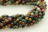 Ocean Agate, Natural, Faceted Round, 4mm Strand