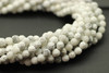 Howlite, Natural, Faceted Round, 4mm Strand