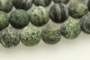 8mm, Green Zebra Jasper, Matte, Natural, Smooth Round Beads