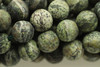 6mm, Green Zebra Jasper, Matte, Natural, Smooth Round Beads