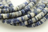 Sodalite, Blue & White, Natural, Rondelle Disk, 6x2mm