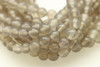6mm, Grey Agate, Natural, Smooth Round Beads