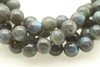 10mm Labradorite, Blue, Natural, Smooth Round Beads
