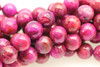 Crazy Lace Agate, Pink Dyed, Smooth Round, 8mm, One Strand