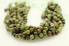 Garnet, Green, Natural, Smooth Round, 8mm, One Strand