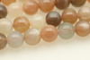 Moonstone, Multicolor, Natural, Smooth Round in sizes 4mm, 6mm, 8mm & 10mm. Price Per Strand