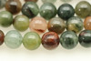 8mm Green Line, Quartz, Natural, Smooth Round Beads