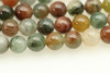 6mm Green Line, Quartz, Natural, Smooth Round Beads