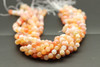 Botswana Agate, Orange & Pink, Natural, Smooth Round, 6mm, One Strand