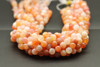 Botswana Agate, Orange & Pink, Natural, Smooth Round, 8mm, One Strand