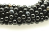 6mm, Black Agate, Dyed and/or Heated, Smooth Round