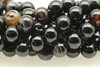10mm, Black Agate, Dyed  and/or Heated, Smooth Round