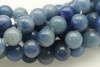 10mm Aventurine, Blue, Quartz, Natural, Smooth Round Beads