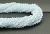 Aquamarine, Heated, Faceted Round, 4mm Strand