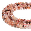 Red Hematoid, Quartz, Natural, Smooth Round, One 8mm Strand