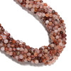 Red Hematoid, Quartz, Natural, Smooth Round, One 6mm Strand