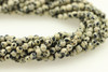 Dalmatian Stone "Jasper", Natural, Faceted Round, 4mm Strand