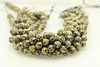 Dalmatian Stone "Jasper", Natural, Faceted Round, 10mm Strand