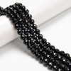 8mm Tourmaline, Black, Natural, Faceted Round