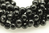 10mm Tourmaline, Black, Natural, Faceted Round