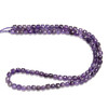 Amethyst, Natural, Faceted Cube Beads, One 4mm Strand