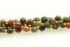 Red Creek, Jasper, Natural, Faceted Off Round, 6mm, One Strand