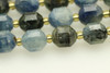 Kyanite, Stabilized, Faceted Off Round, 8mm, One Strand