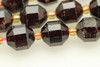 Garnet, Natural, Faceted Off Round, 10mm, One Strand