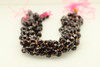Garnet, Natural, Faceted Off Round, 10mm, One Strand