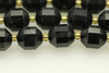 Tourmaline, Black, Natural, Faceted Off Round, 10mm, One Strand