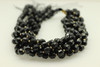Tourmaline, Black, Natural, Faceted Off Round, 10mm, One Strand