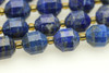 Lapis, Natural, Faceted Off Round, 10mm, One Strand