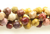 Mookaite, Jasper, Natural, Faceted Off Round, 10mm, One Strand