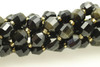 Obsidian, Golden, Natural, Faceted Off Round, 10mm, One Strand