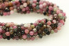 Tourmaline, Mix, Natural, Faceted Round, 4mm, One Strand
